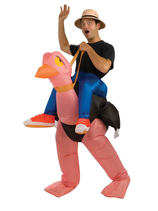 Adult Ride In Ostrich Inflatable Costume - costumesupercenter.com