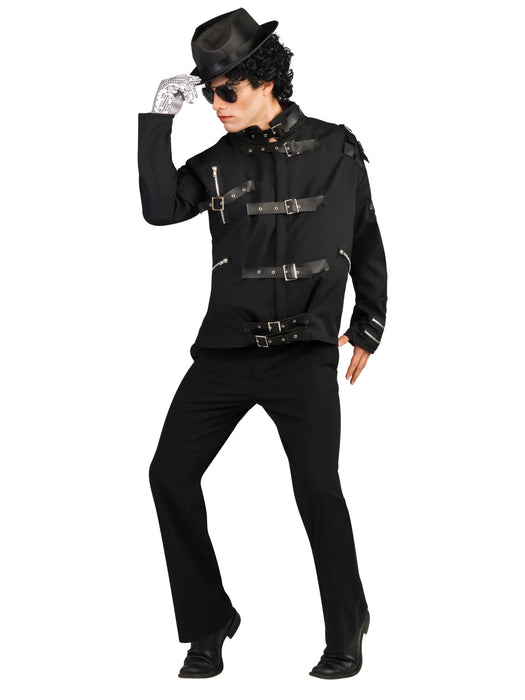 Bad Black Buckle Deluxe Adult Michael Jackson Jacket - costumesupercenter.com