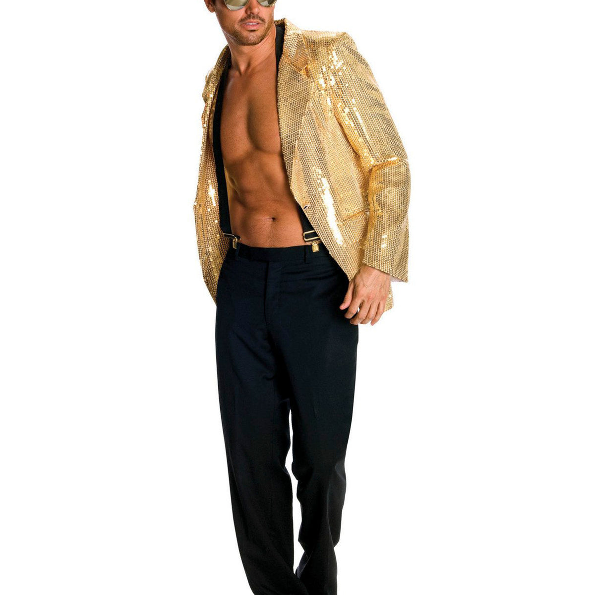 gold jacket fancy dress Adult Sequin wingtip style