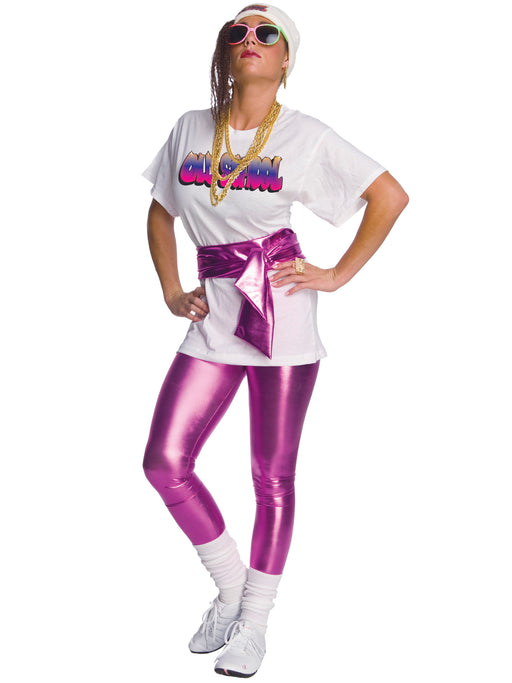 Women's Pink Lame Leggings - costumesupercenter.com