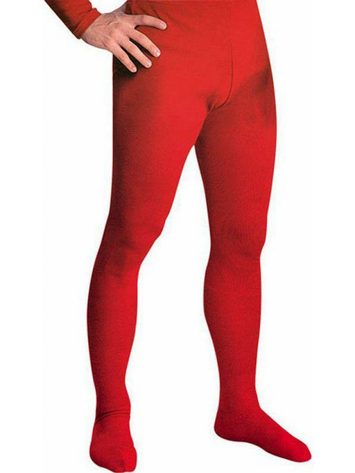 Mens Red Professional Tights w/ Feet - costumesupercenter.com