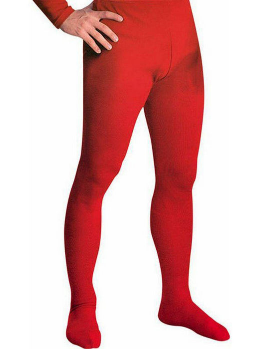 Mens Red Professional Tights w/ Feet - costumesupercenter.com