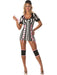 Women's Sexy Striped Penaltease Referee Costume - costumesupercenter.com
