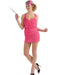 Women's Sexy Pink Fringe 1920's Flapper Mini Dress - costumesupercenter.com