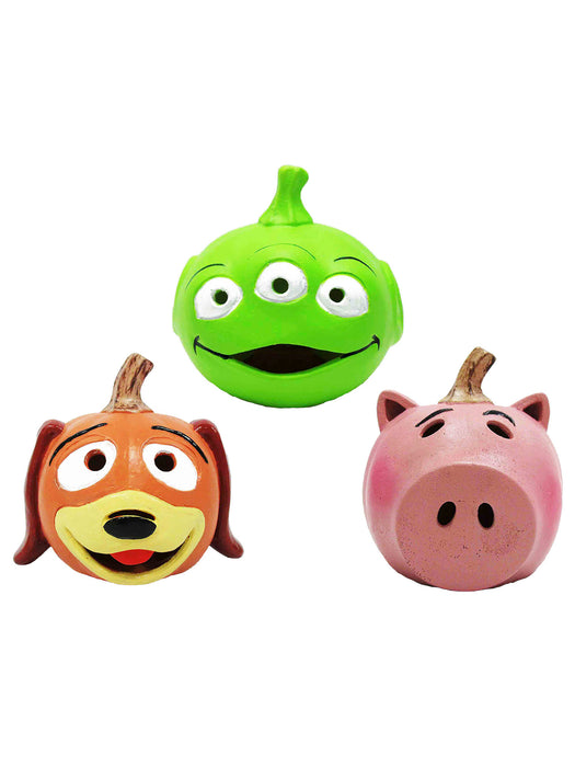 3.25" Light Up Toy Story Slinky, Alien & Hamm Pumpkin Assortment (3 Count) - costumesupercenter.com