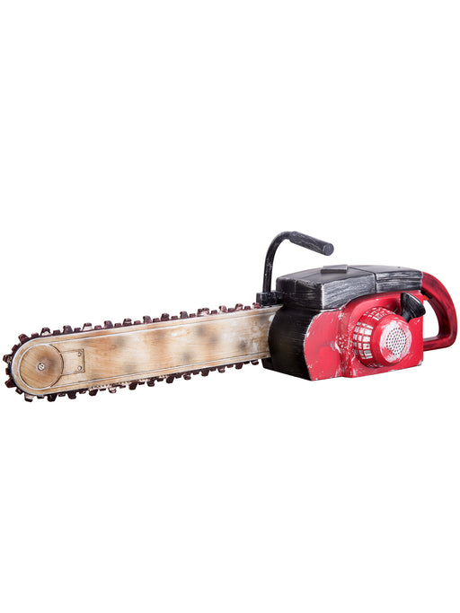 22-inch Rusted Red Animated Chainsaw Prop - costumesupercenter.com