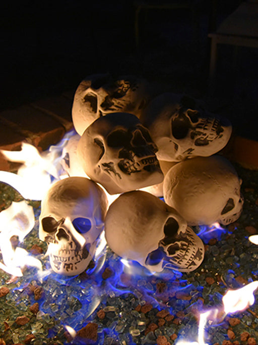 Skull & Bone Fire Log (2 Skulls) - costumesupercenter.com