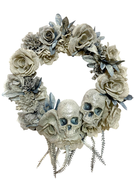 Skull & Roses Wreath - costumesupercenter.com
