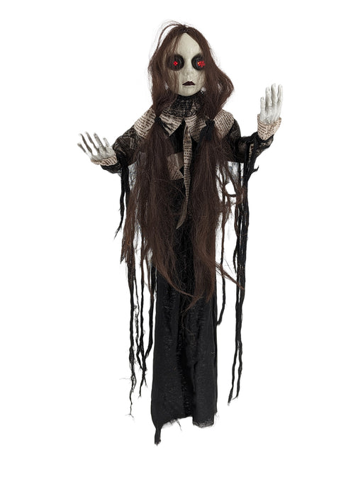 35-inch Spooky Girl Light Up Hanging Decoration - costumesupercenter.com