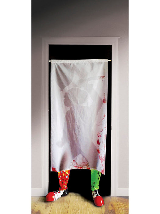 Bloody Killer Clown Curtain - 6' - costumesupercenter.com