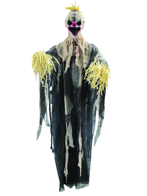 6 Foot Demon Clown Scarecrow Hanging Decoration - costumesupercenter.com