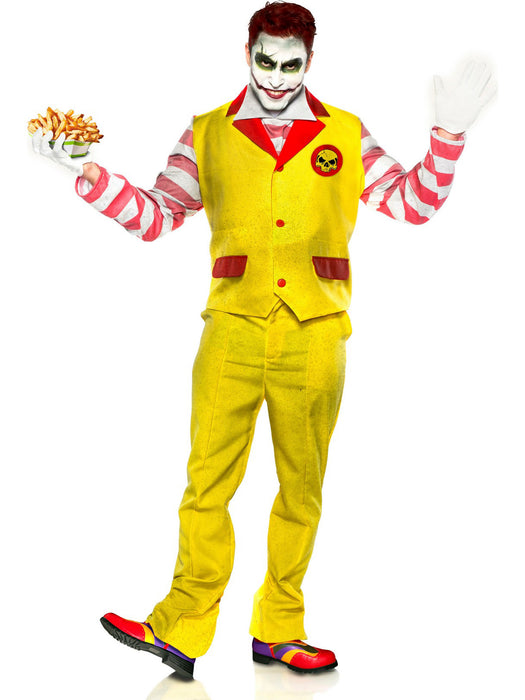 Evil Fast Food Clown Costume for Men - costumesupercenter.com