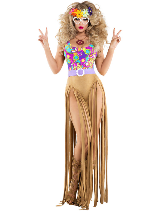 Womens Sexy Hippy Chick Costume - costumesupercenter.com